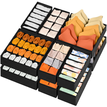 Drawer Organizer Dividers Fabric Foldable Closet Storage Bins Underwear Socks Bra Scarf Organizer