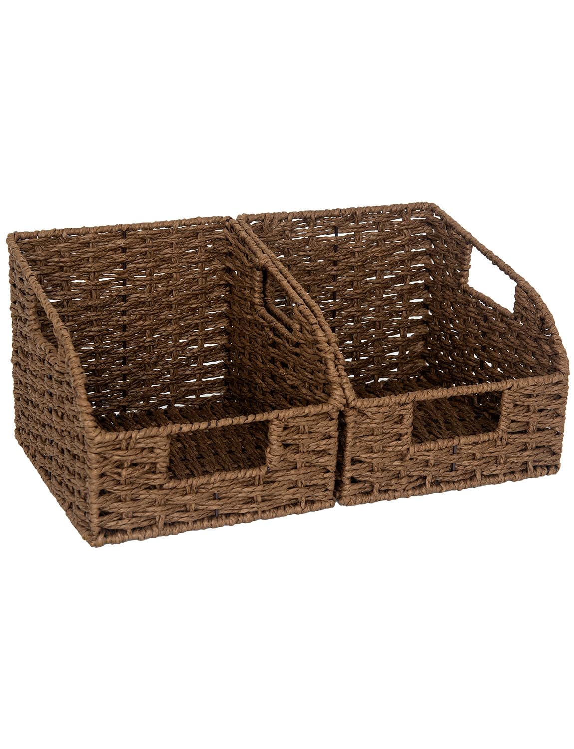 Wicker Storage Baskets Pantry Organizers Storage Basket 2 Pack