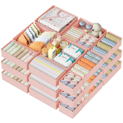 DIMJ Drawer Organizer Clothes Storage 24 Pack