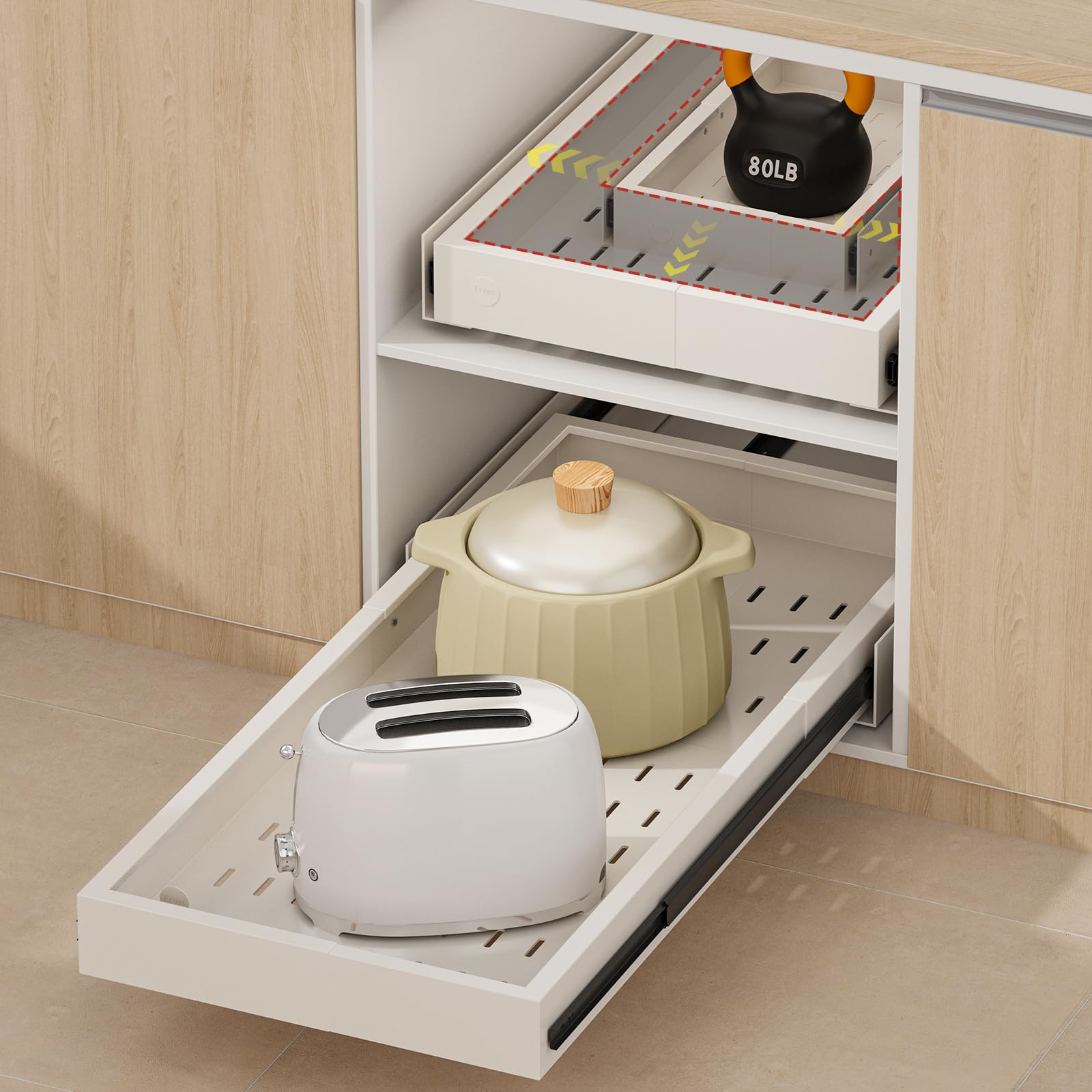 Pull Out Cabinet Organizer Slide Out Drawer Kitchen Cabinet Storage Rack
