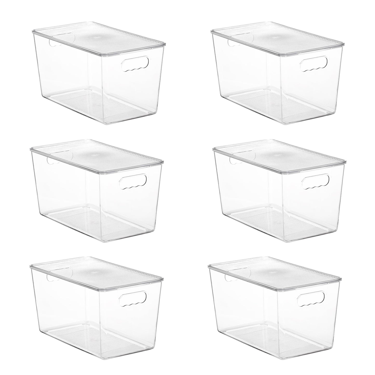 Stackable Storage Bins with Lids