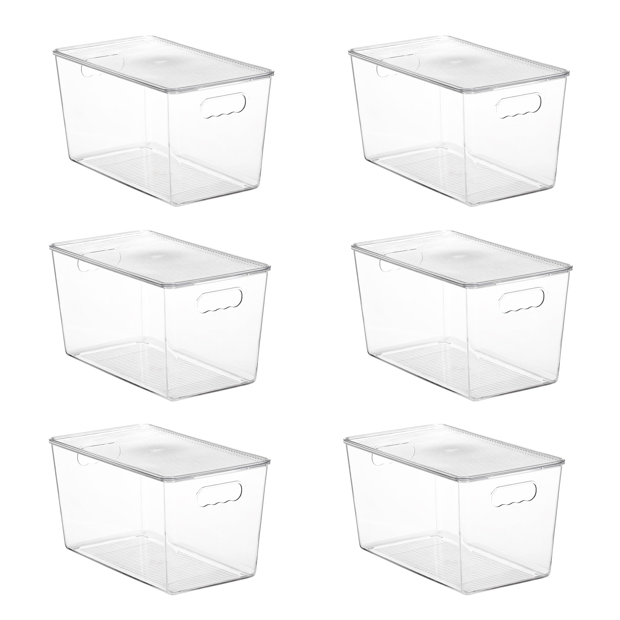 Stackable Storage Bins with Lids