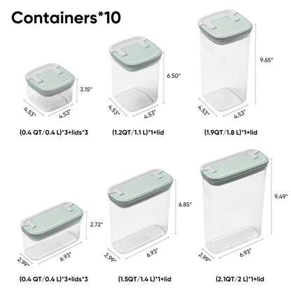 Airtight Food Storage Containers Set, 20-Piece, BPA-Free, Leakproof, Stackable Kitchen Storage