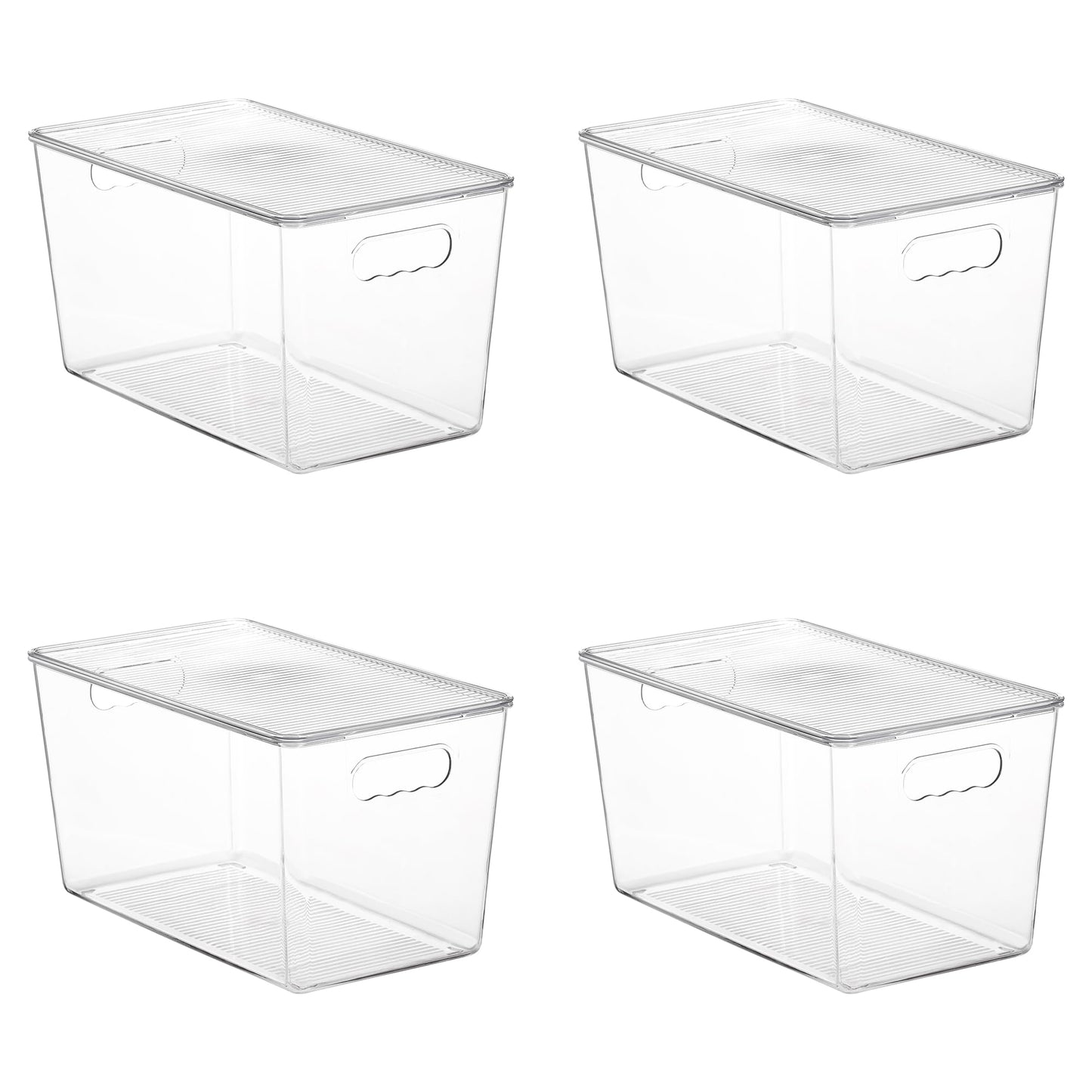 Stackable Storage Bins with Lids