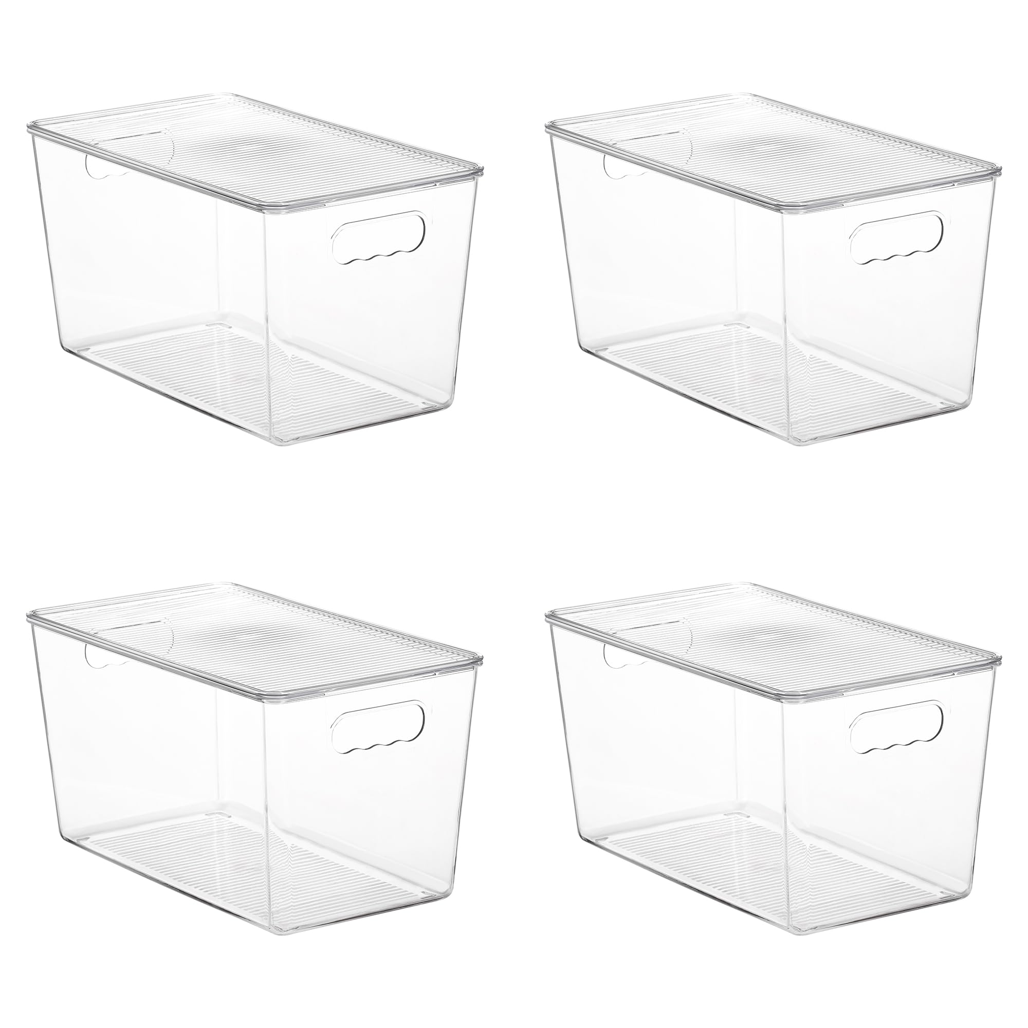 Stackable Storage Bins with Lids