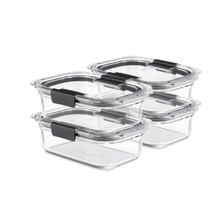 Glass Food Storage Containers Set of 9, Leak-Proof, BPA-Free, Clear