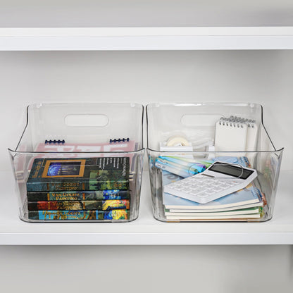 Plastic Storage Bins Multi-Use Pantry Organizer Clear Home Kitchen Storage Containers