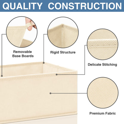 Drawer Organizer 12 Pack Foldable Fabric Closet Storage Bins Underwear Socks Bra Tie Organizer