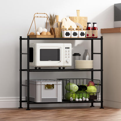 Metal Storage Shelves Space Saving Garage Kitchen Laundry Standing Organizer Rack with Leveling Feet