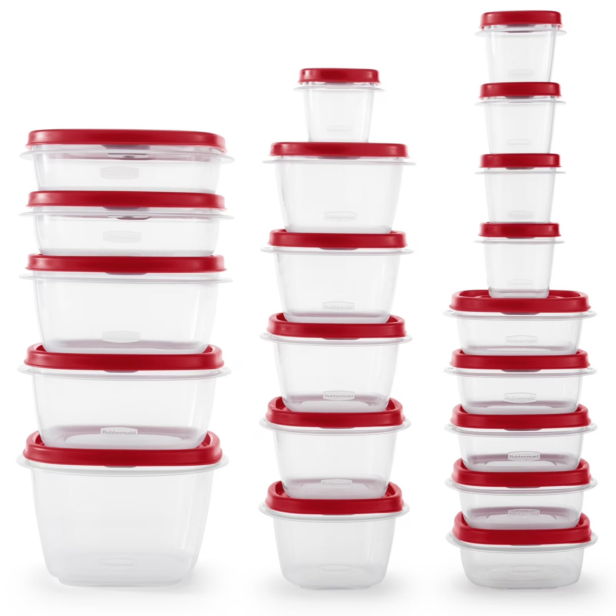 Food Storage Containers Set, 22-Piece Rectangle & Square with Lids