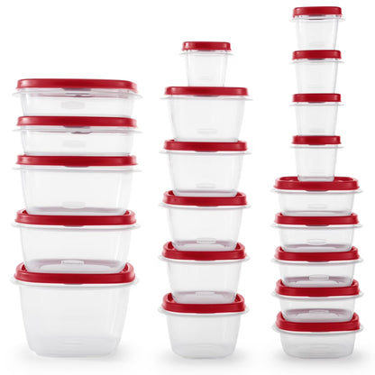 Food Storage Containers Set, 22-Piece Rectangle & Square with Lids