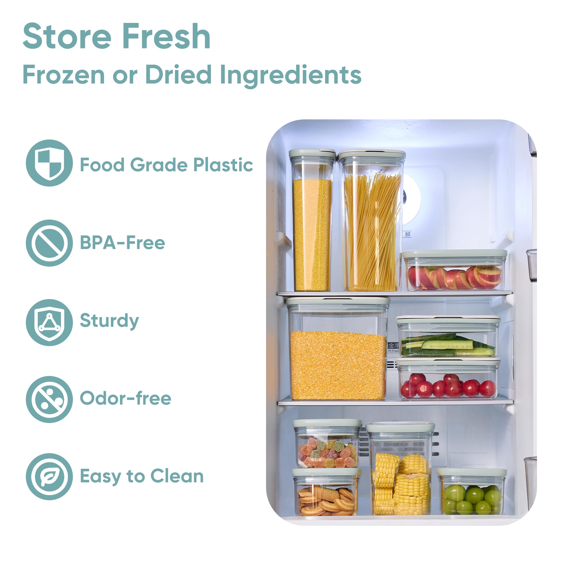 Airtight Food Storage Containers Set, 20-Piece, BPA-Free, Leakproof, Stackable Kitchen Storage
