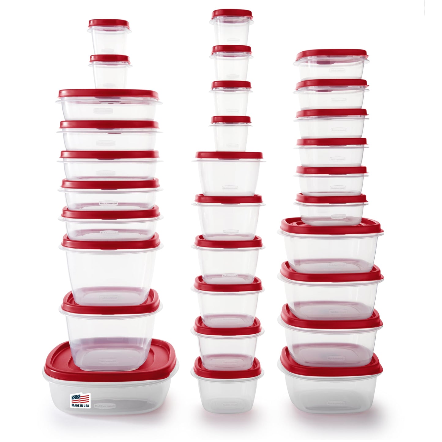 Food Storage Containers Set, 22-Piece Rectangle & Square with Lids