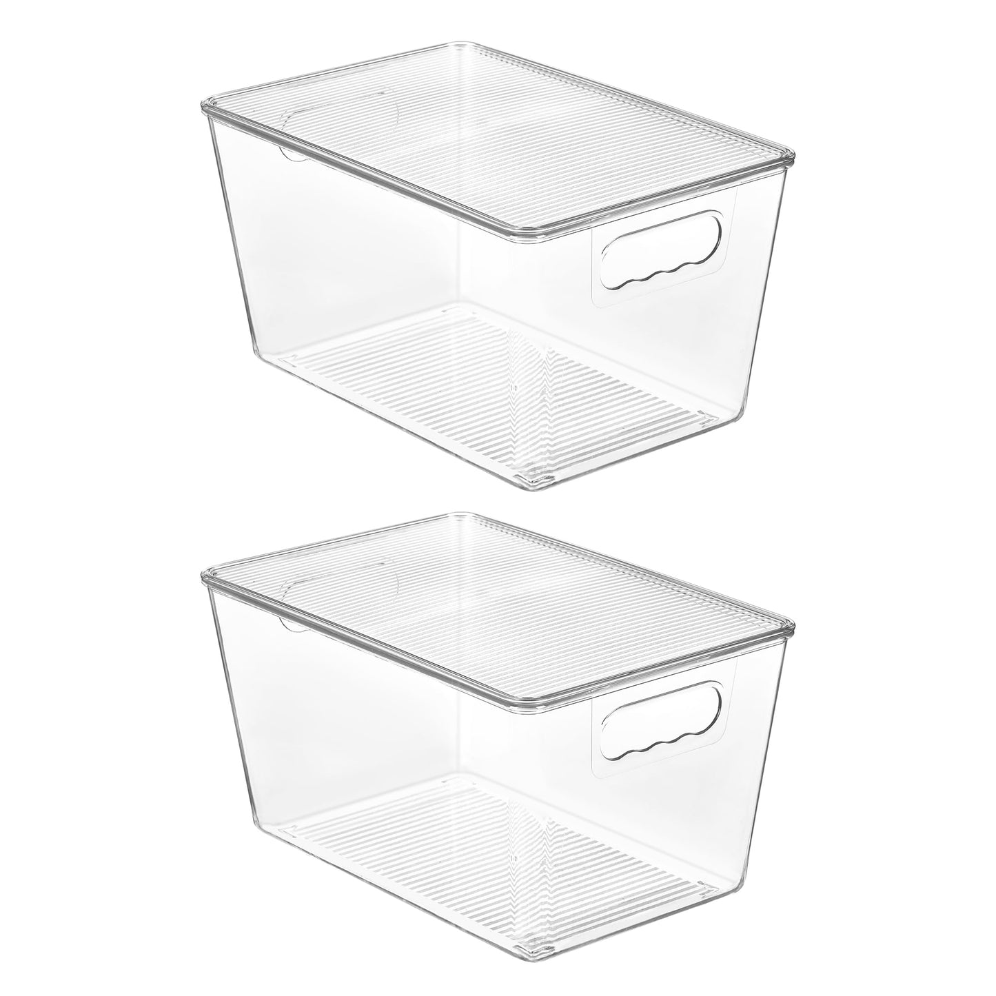 Stackable Storage Bins with Lids