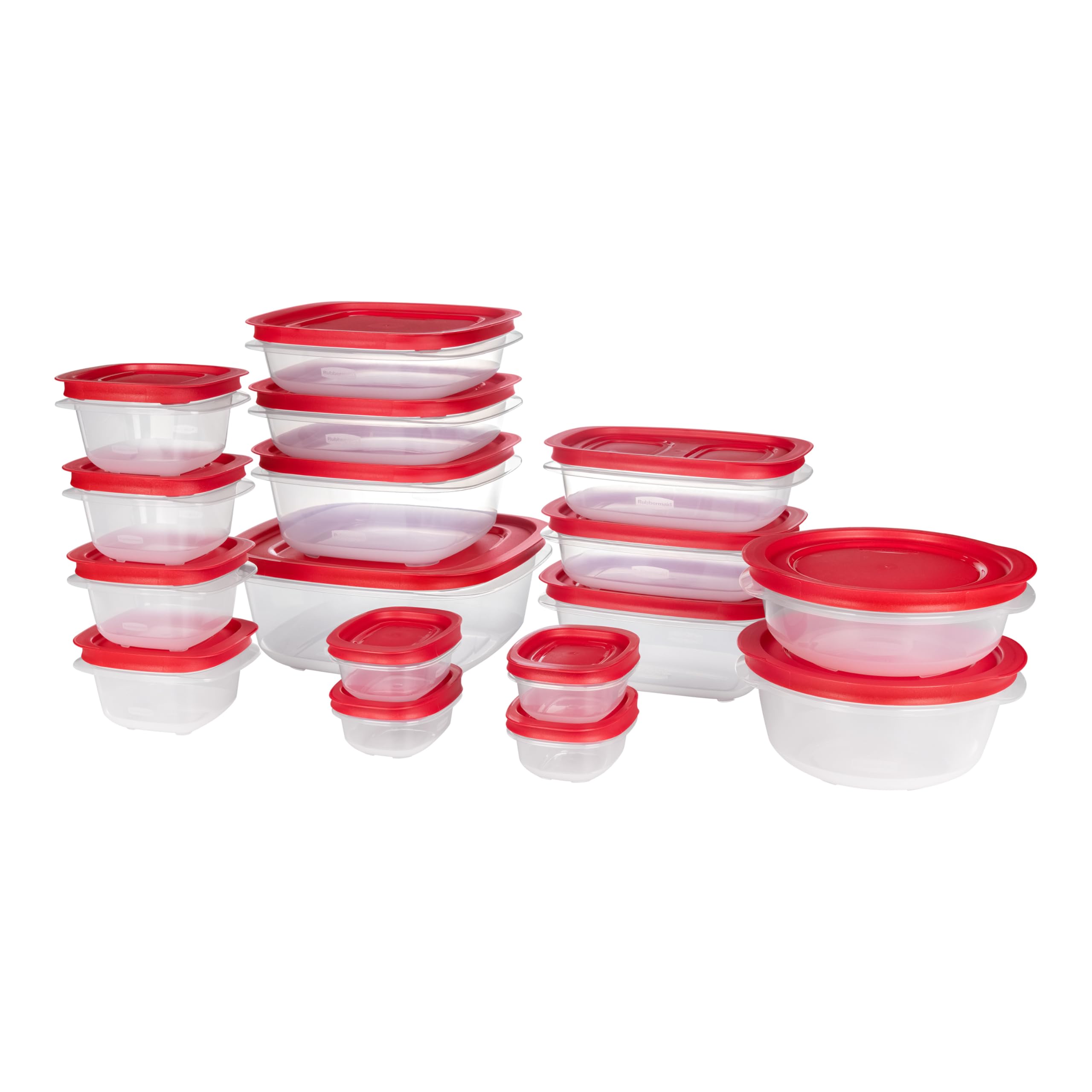 Food Storage Containers Set, 22-Piece Rectangle & Square with Lids