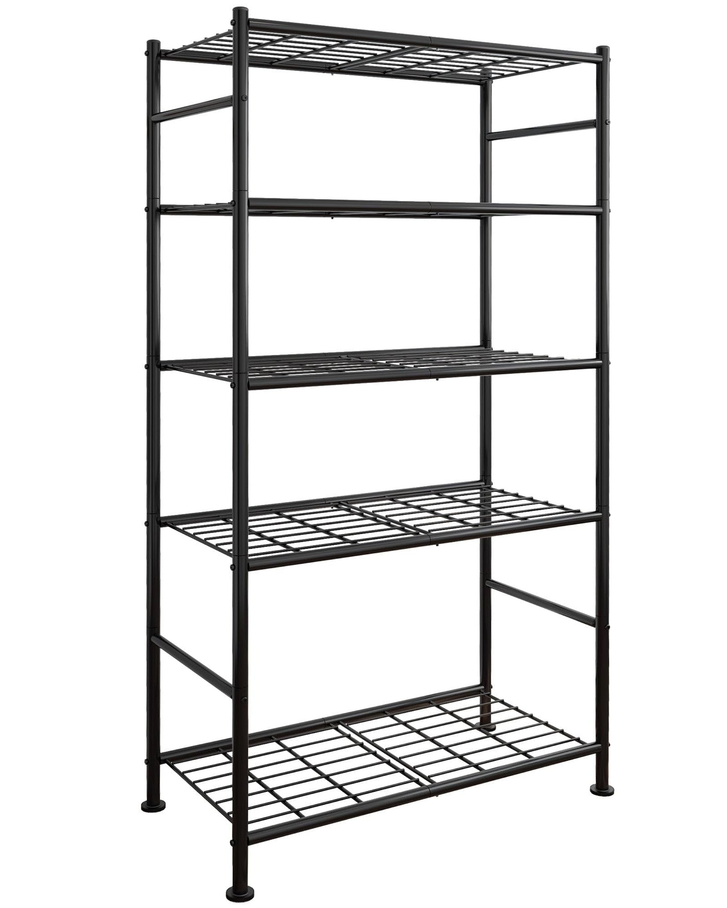 Metal Storage Shelves Space Saving Garage Kitchen Laundry Standing Organizer Rack with Leveling Feet