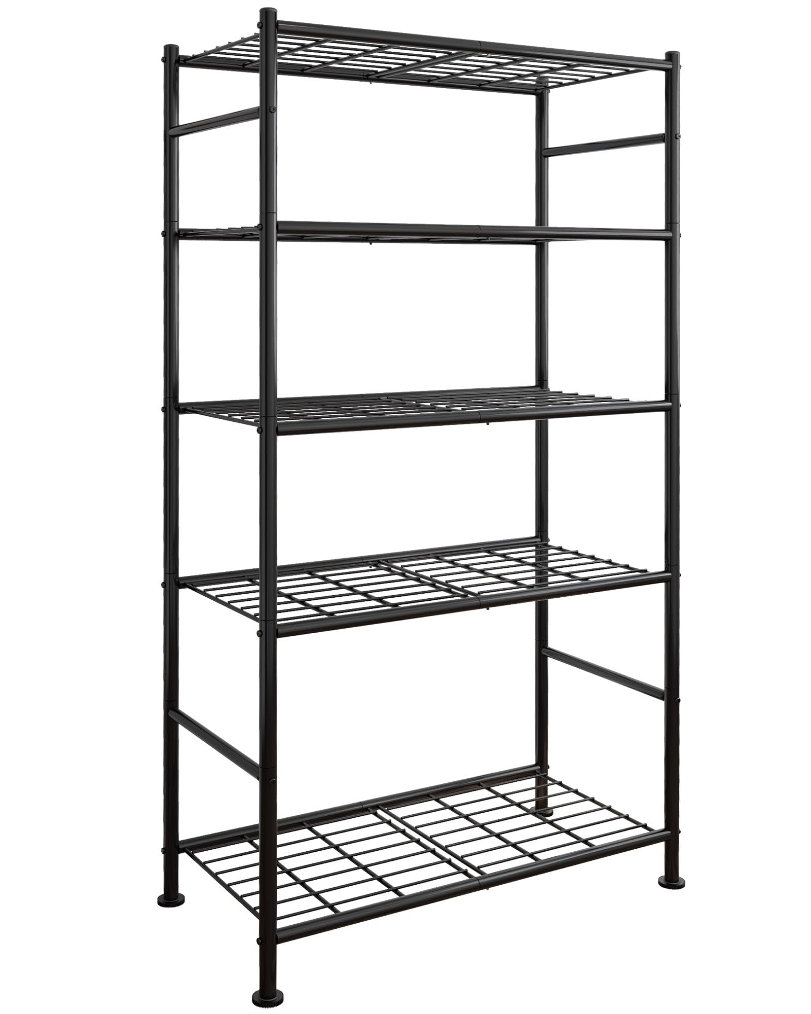 Metal Storage Shelves Space Saving Garage Kitchen Laundry Standing Organizer Rack with Leveling Feet