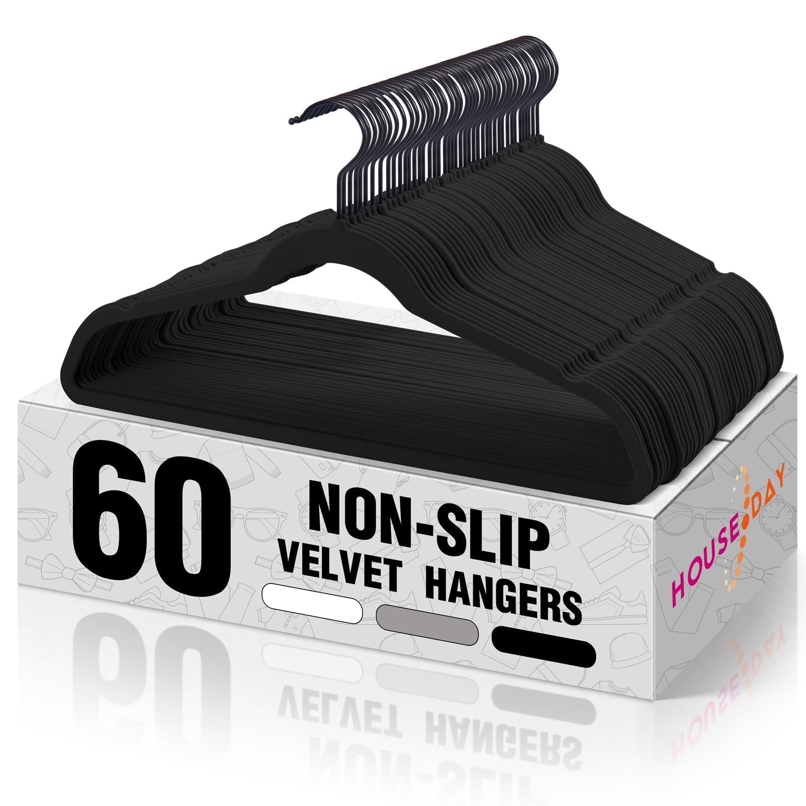 Velvet Hangers Non Slip Ultra Thin Space Saving Clothes Hangers Heavy Duty Closet Organizer Suit Shirt Jacket Hangers