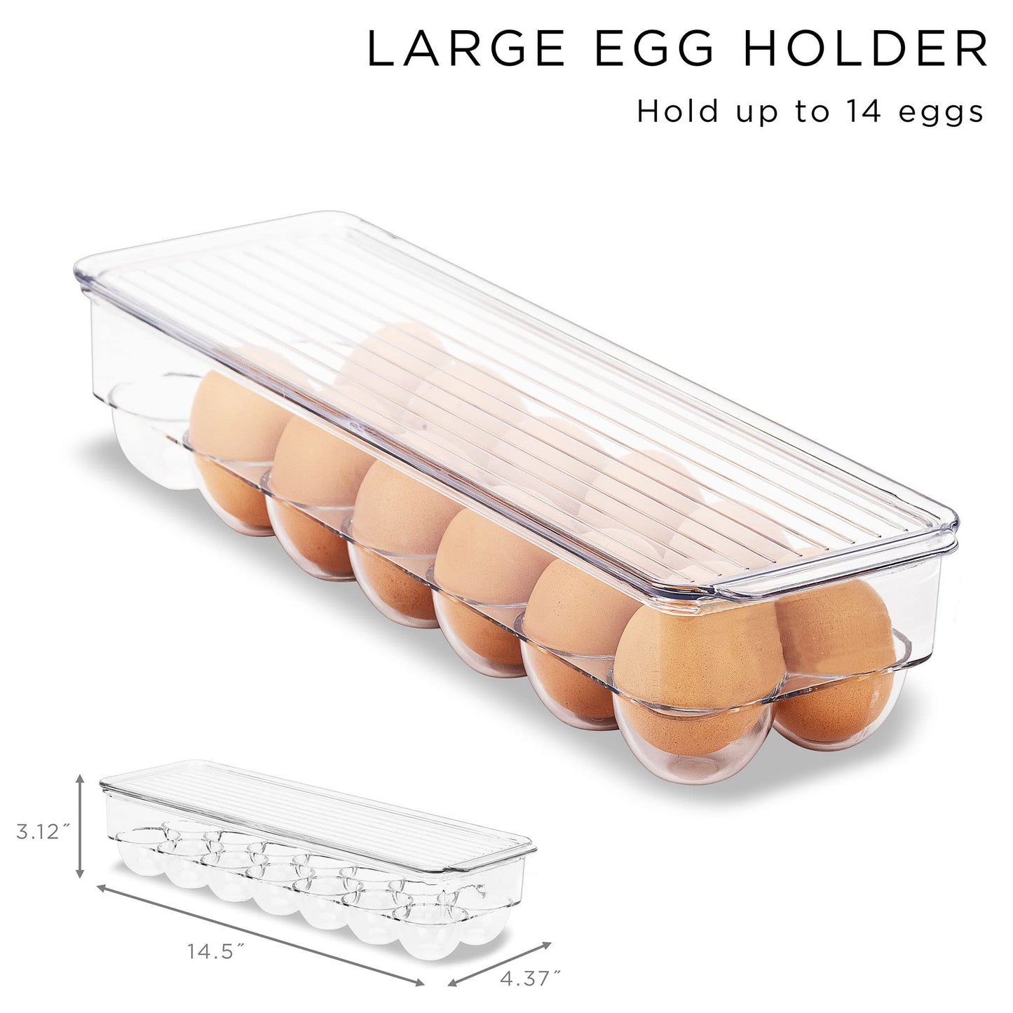 Clear Fridge Organizer Bins Refrigerator Storage Bins Home Pantry Kitchen Laundry Bathroom Organizer Clear Stackable Storage Containers
