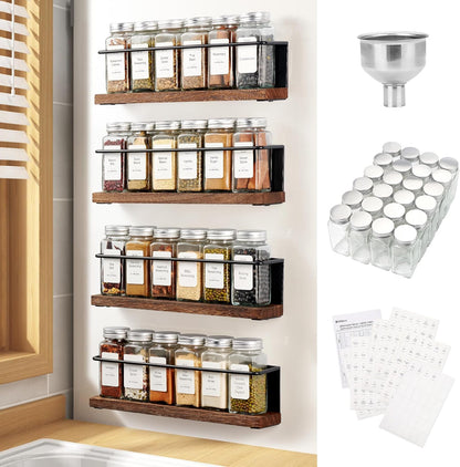 Magnetic Spice Storage Rack Organizer for Fridge Kitchen