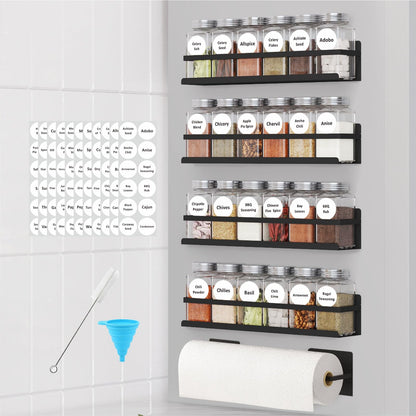 Magnetic Spice Rack for Refrigerator Metal Fridge Organizer Shelf