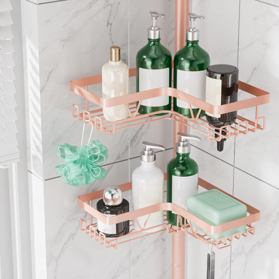 DAOYA Corner Shower Caddy Tension Pole