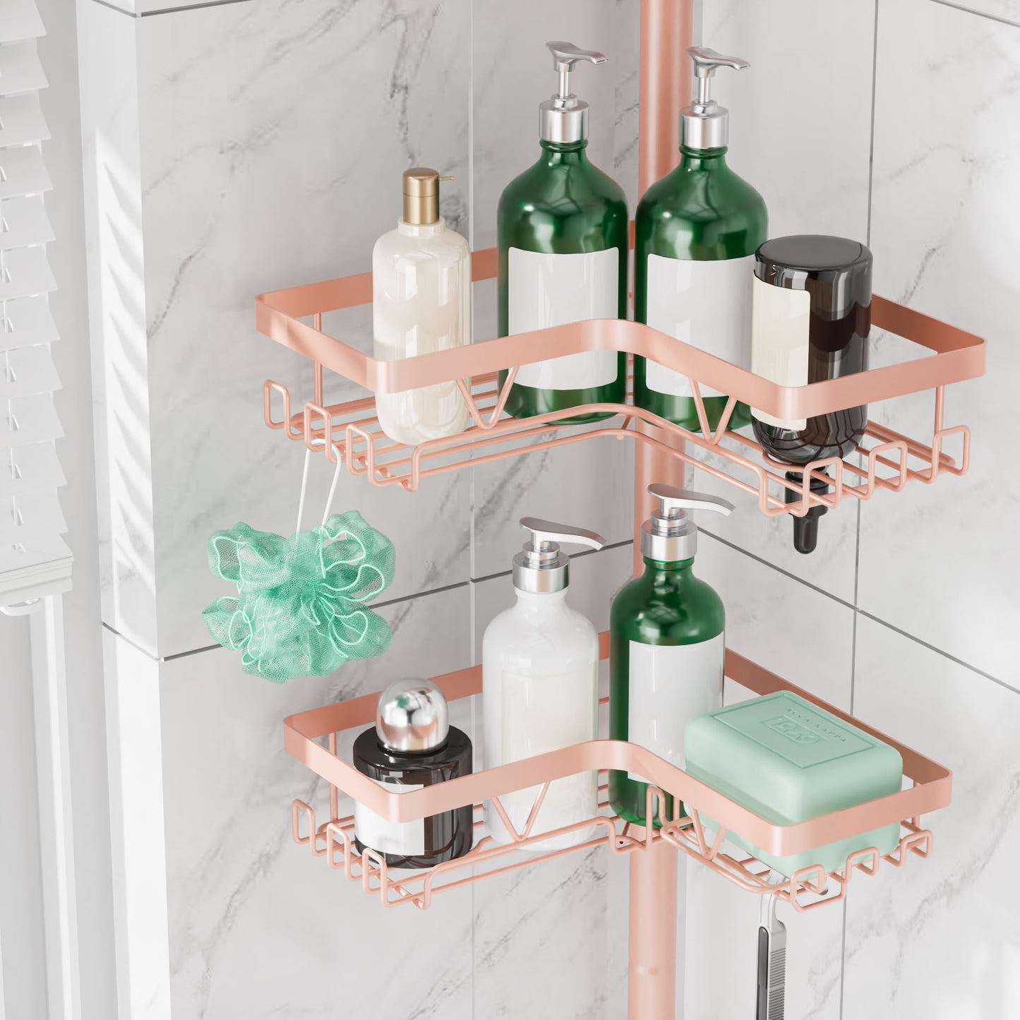 DAOYA Corner Shower Caddy Tension Pole