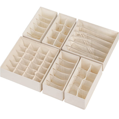 Drawer Organizer Dividers Fabric Foldable Closet Storage Bins Underwear Socks Bra Scarf Organizer
