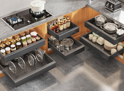 Expandable Pull Out Cabinet Organizer Slide Out Drawer Kitchen Cabinet Storage Rack