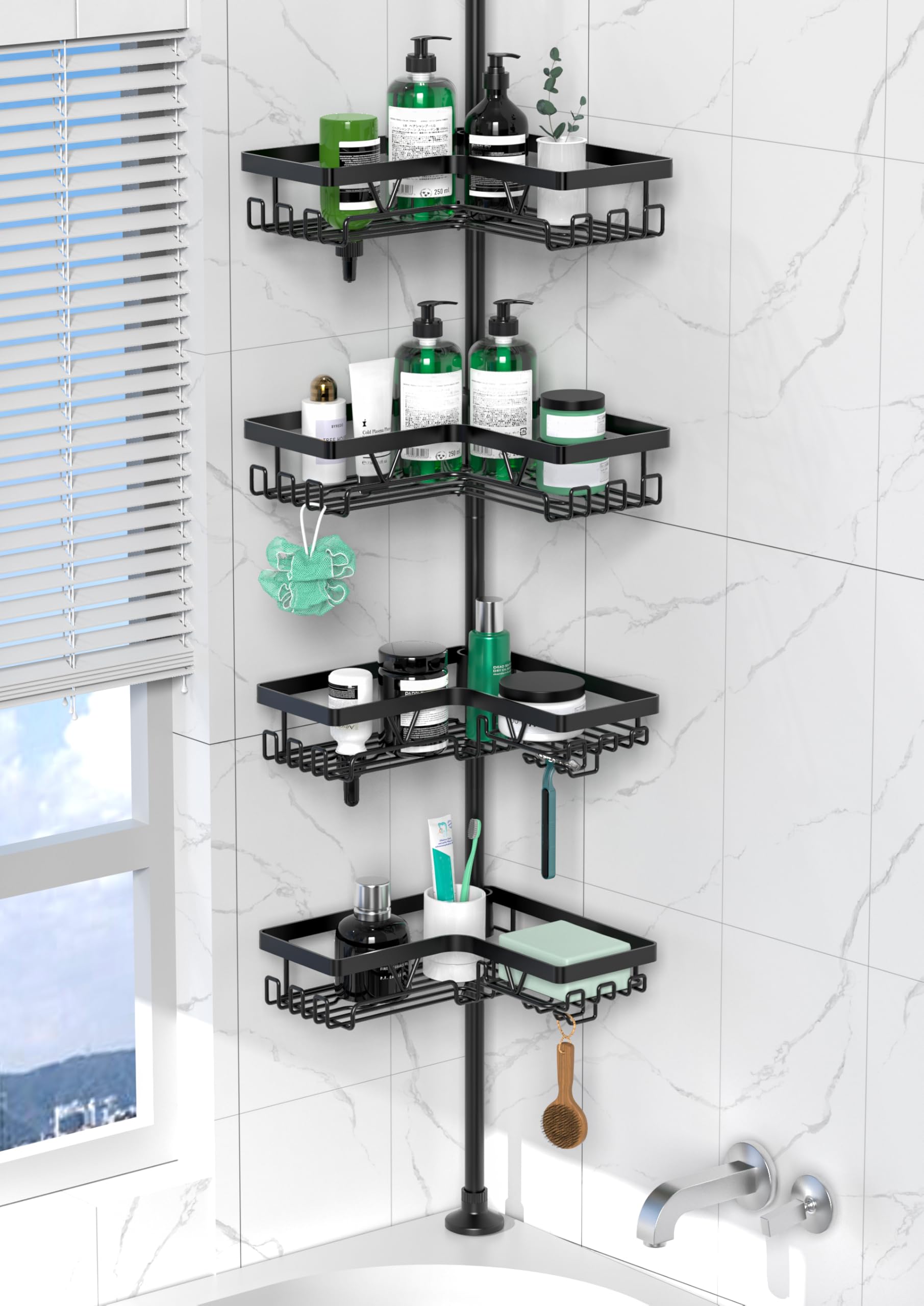 DAOYA Corner Shower Caddy Tension Pole