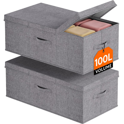 Under Bed Storage Containers Clothes Shoes Blankets Storage Organizer Drawer Bin with Lids