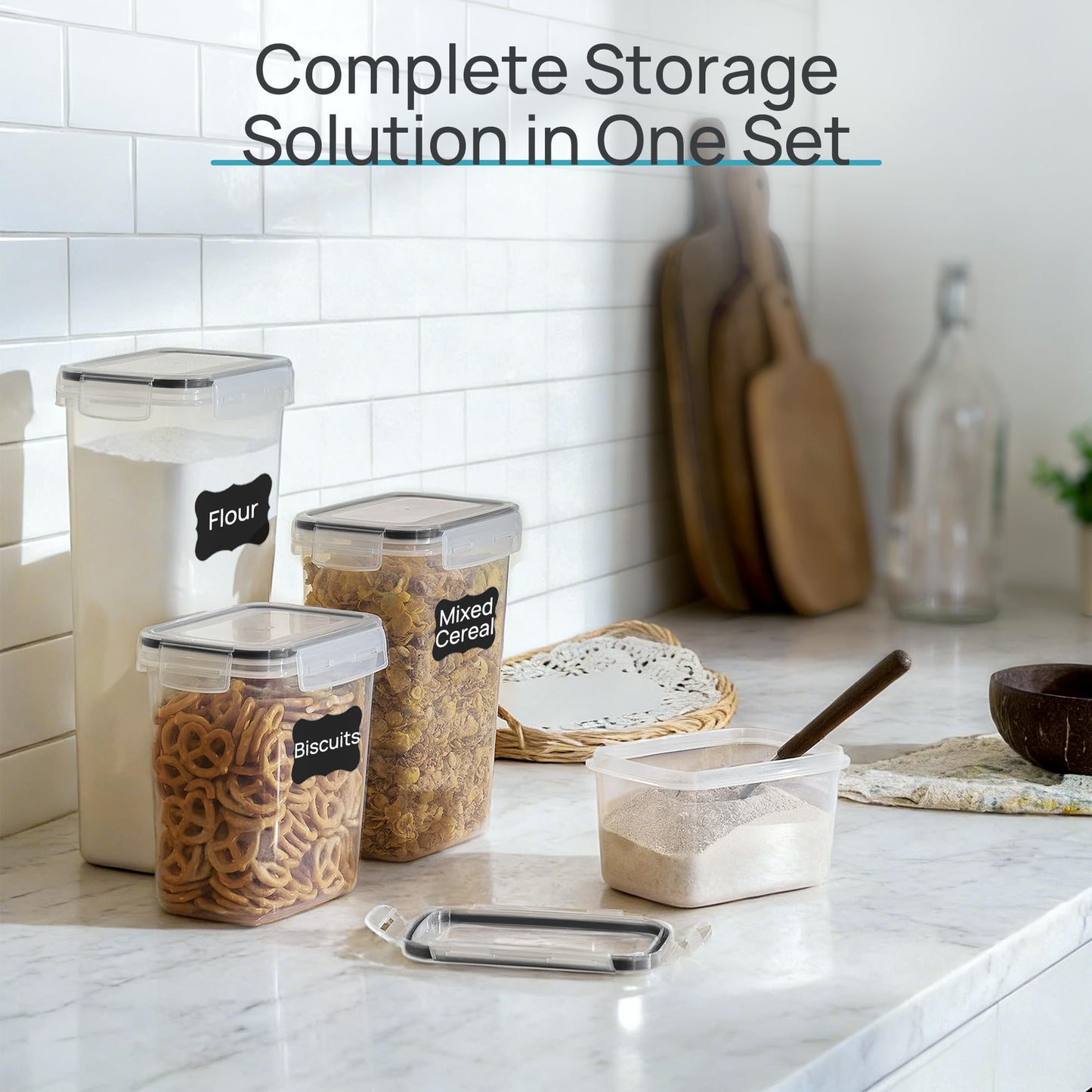 Airtight Food Storage Containers Set with Lids, BPA-Free