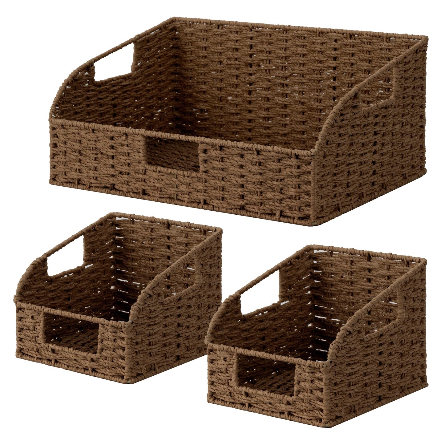 Wicker Storage Baskets Pantry Organizers Storage Basket 2 Pack