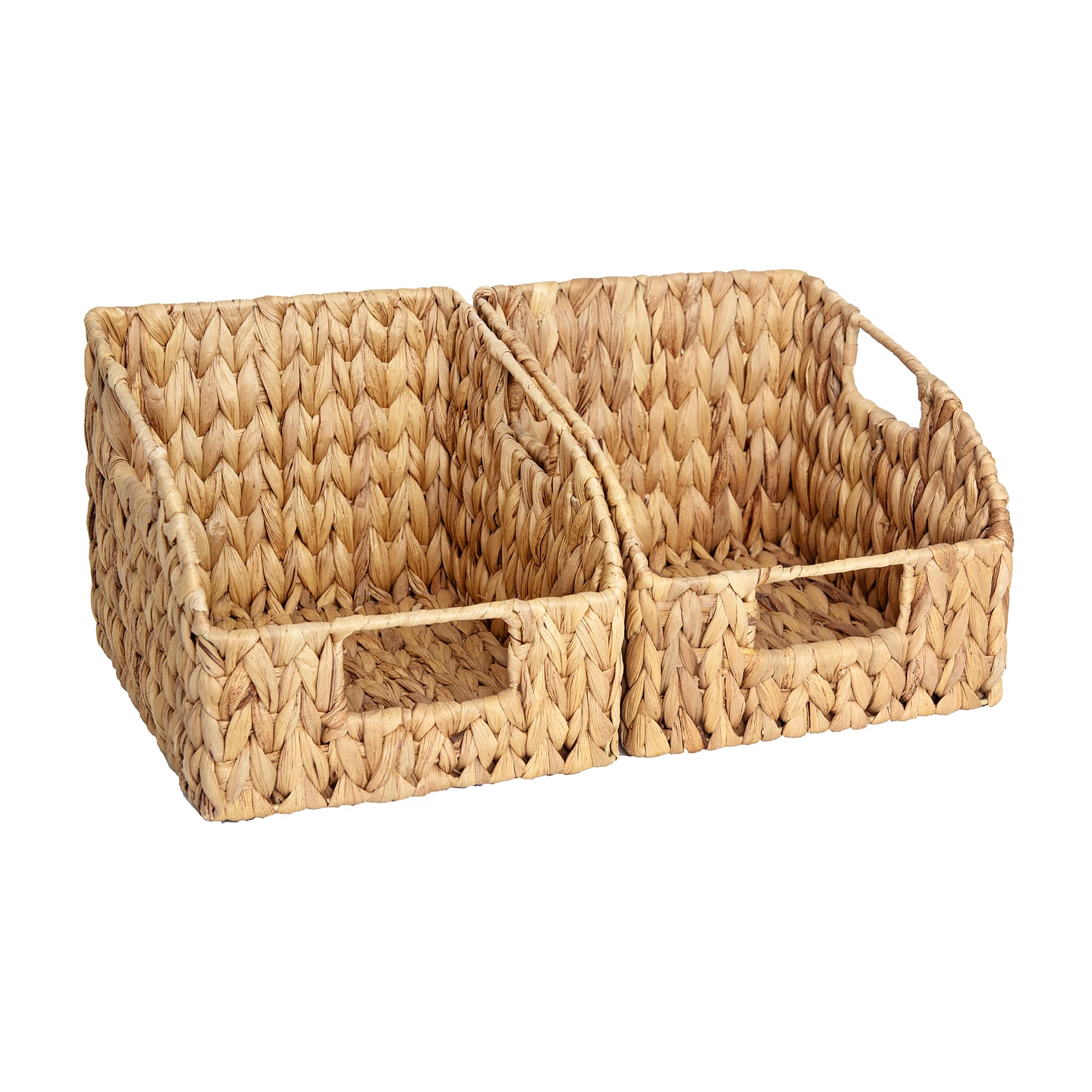Wicker Storage Baskets Pantry Organizers Storage Basket 2 Pack