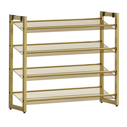 Shoe Rack 8 Tier Metal Shoe Organizer Stackable Adjustable Shelves Closet Entryway Storage Rack 32–40 Pairs