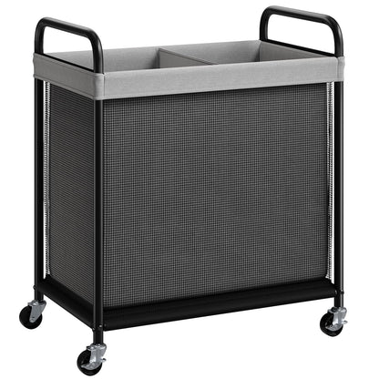 Rolling Laundry Hamper with Wheels Removable Liner Bag Laundry Sorter Clothes Hamper Cart Bedroom Bathroom Dorm Storage Organizer