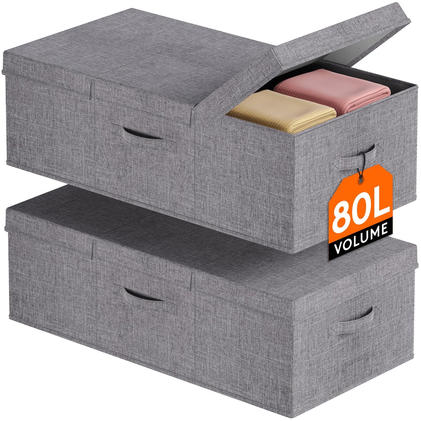 Under Bed Storage Containers Clothes Shoes Blankets Storage Organizer Drawer Bin with Lids