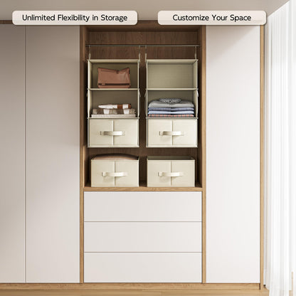 Hanging Closet Organizer Shelves with Drawers Closet Storage Organizer with Shelves and Compartments