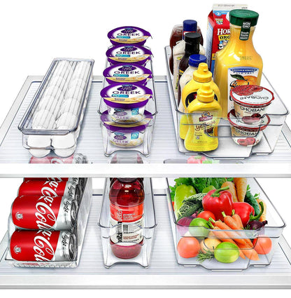 Clear Fridge Organizer Bins Refrigerator Storage Bins Home Pantry Kitchen Laundry Bathroom Organizer Clear Stackable Storage Containers