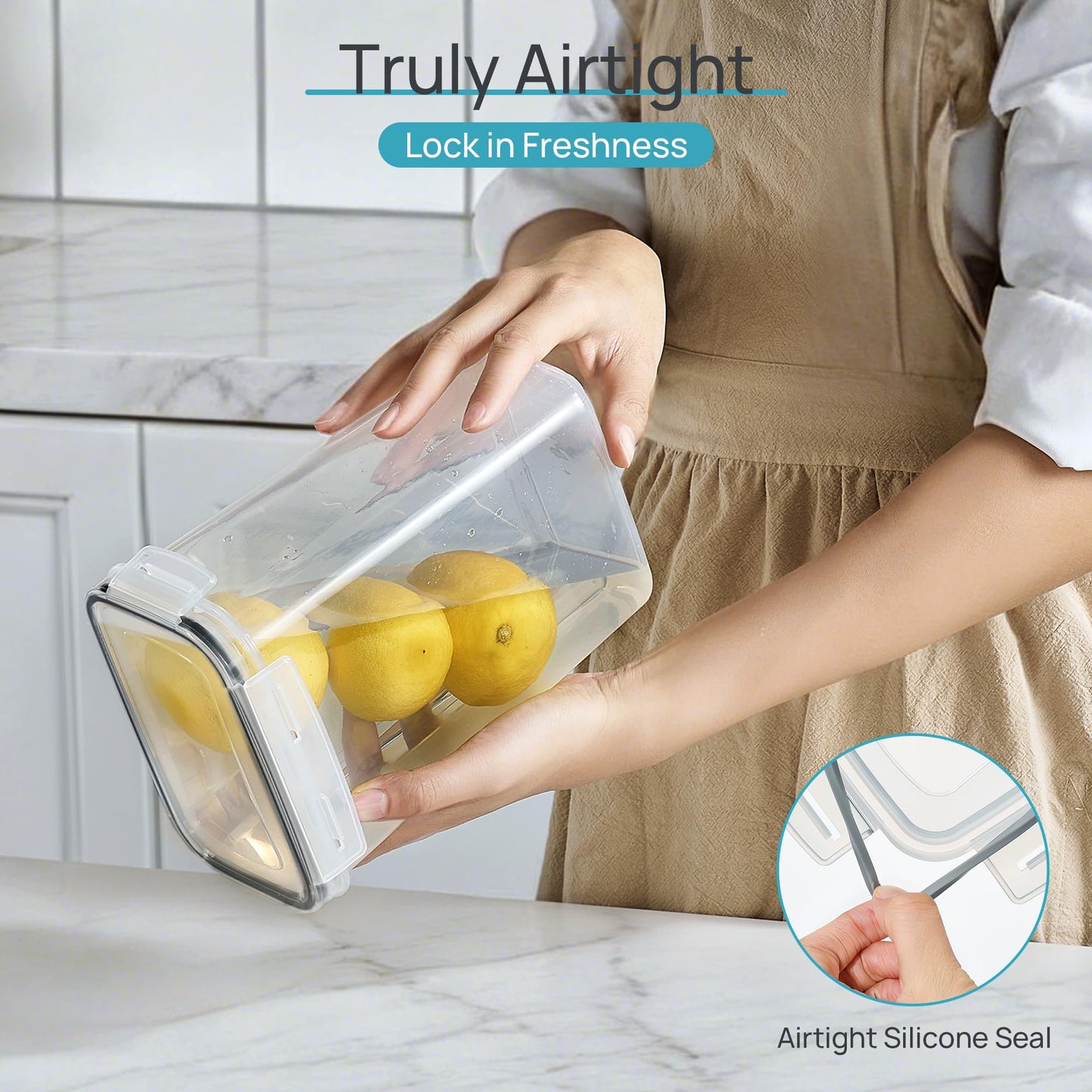 Airtight Food Storage Containers Set with Lids, BPA-Free