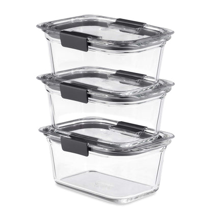 Glass Food Storage Containers Set of 9, Leak-Proof, BPA-Free, Clear