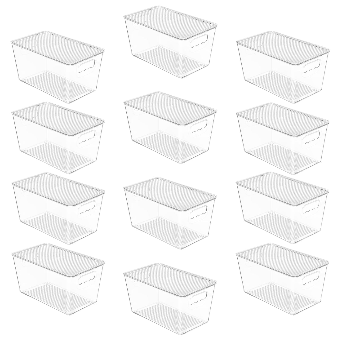 Stackable Storage Bins with Lids