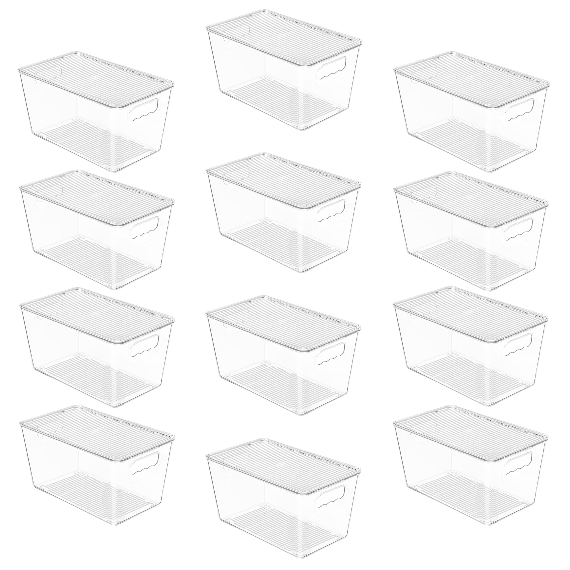 Stackable Storage Bins with Lids