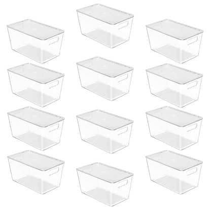 Stackable Storage Bins with Lids
