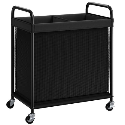 Rolling Laundry Hamper with Wheels Removable Liner Bag Laundry Sorter Clothes Hamper Cart Bedroom Bathroom Dorm Storage Organizer