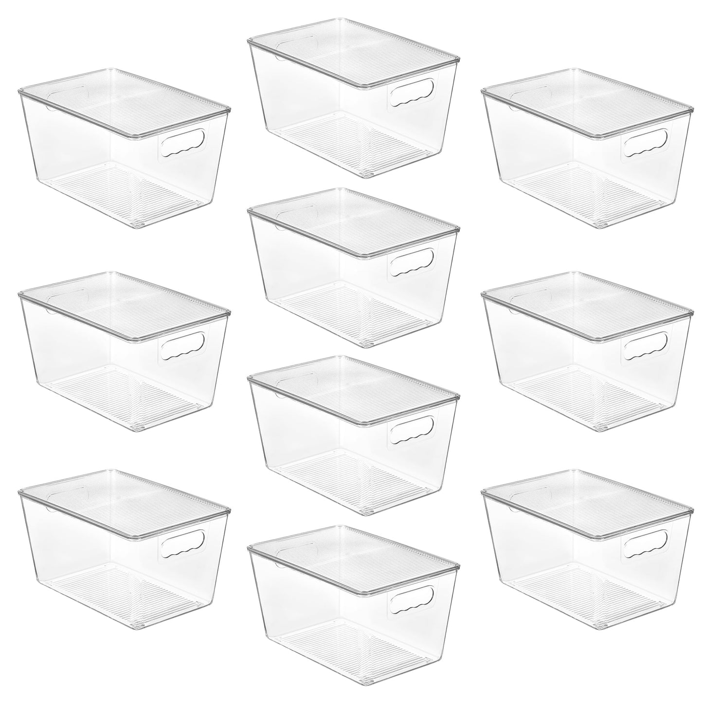 Stackable Storage Bins with Lids