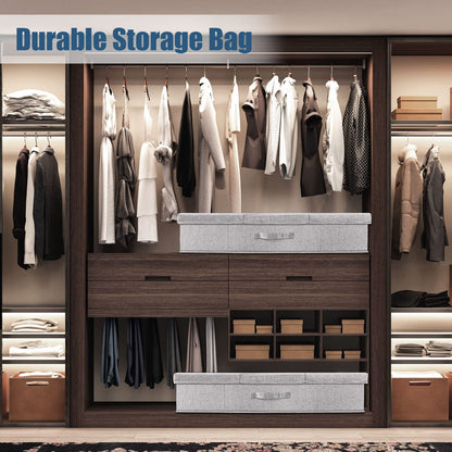 Under Bed Storage Containers Large Foldable Storage Box with Lid Clothes Shoes Blankets Pillow Organizer