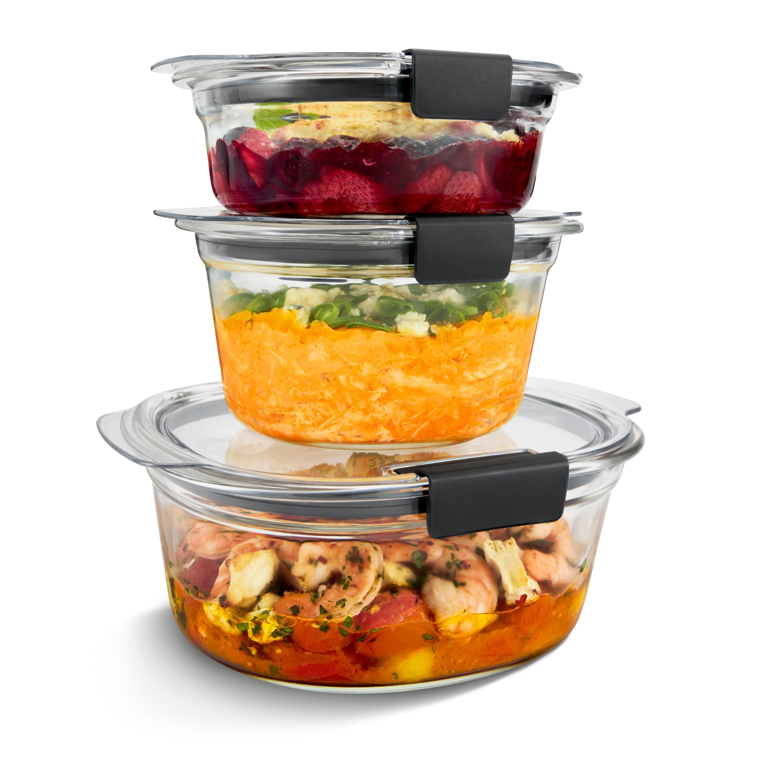 Glass Food Storage Containers Set of 9, Leak-Proof, BPA-Free, Clear