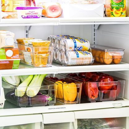 Clear Fridge Organizer Bins Refrigerator Storage Bins Home Pantry Kitchen Laundry Bathroom Organizer Clear Stackable Storage Containers