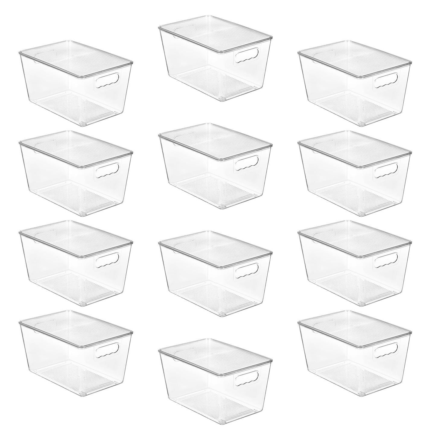Stackable Storage Bins with Lids
